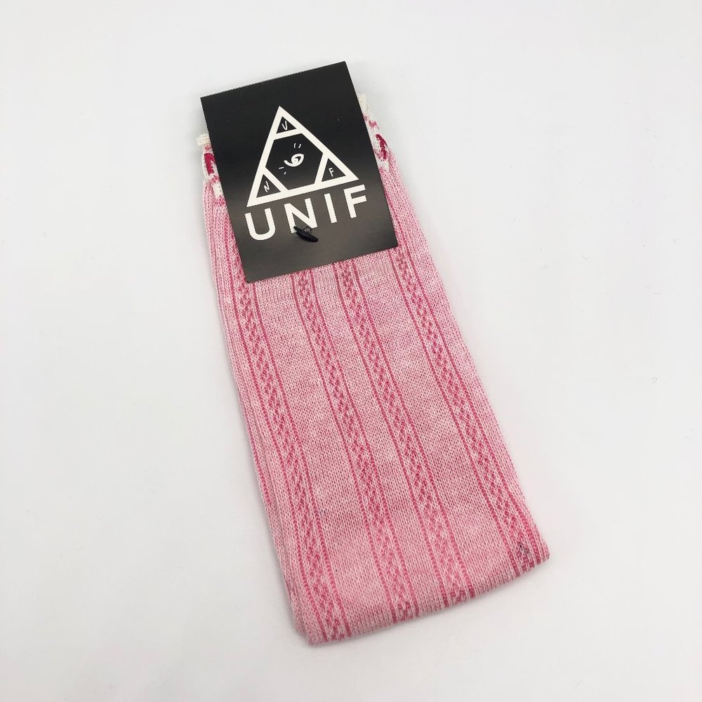 New UNIF Pink Striped Socks